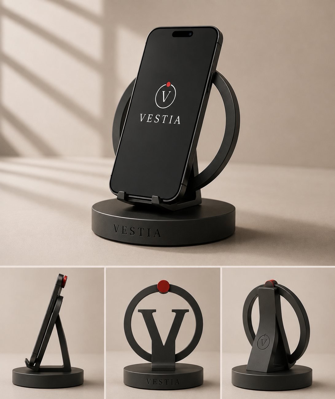 Objetos de marca VESTIA e impresión 3D